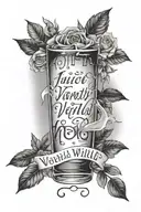 juice wrld no vanity tattoo with song quotes written tattoo design idea
