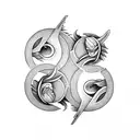 devil angel animal earth yin yang tattoo design idea