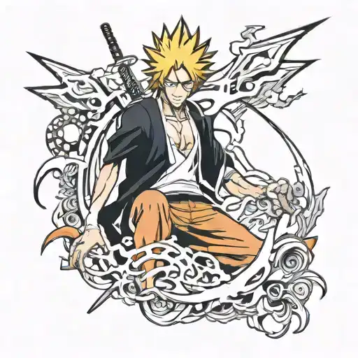 bleach anime tattoo design idea
