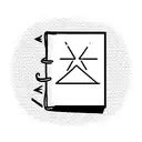 minimalistic, thin lined,  opened magic book with flame hovering over it, cassiopeia star constellation, space shapes tattoo design idea