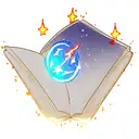 minimalistic, thin lined,  opened magic book with flame hovering over it, cassiopeia star constellation, space shapes tattoo design idea