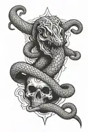 Paramedic and viper snake tattoo design idea