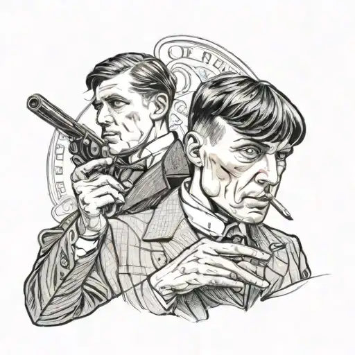 Tommy Shelby sharing a joint tattoo design idea