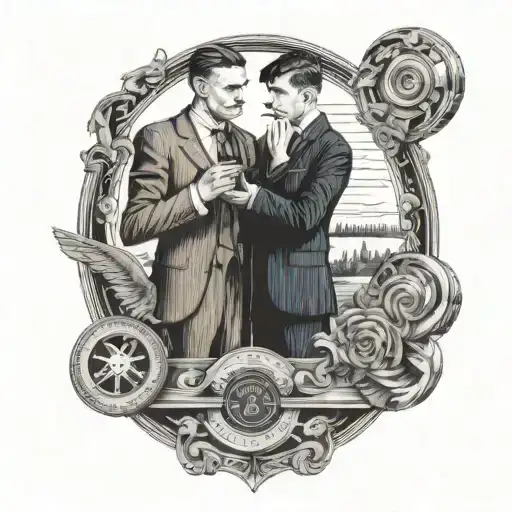 Tommy Shelby sharing a joint tattoo design idea