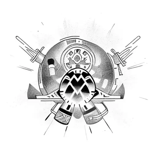 bomb squad tattoo design idea