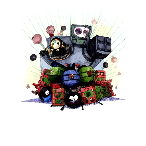 bomb squad tattoo design idea