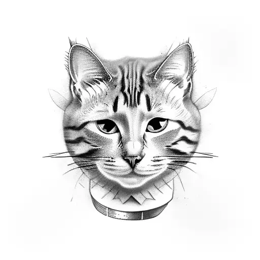 cat - name "pipe" tattoo design idea