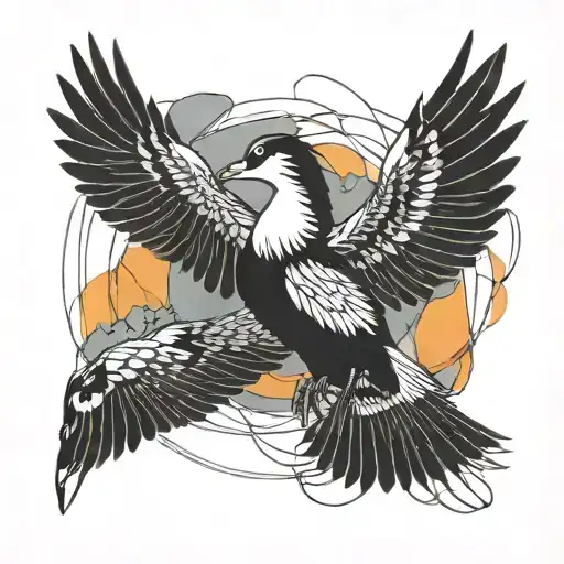 Give me an abstract minimal tattoo design inspired by the poem “wild geese” by Mary Oliver tattoo design idea