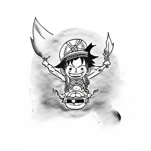 luffy  tattoo design idea