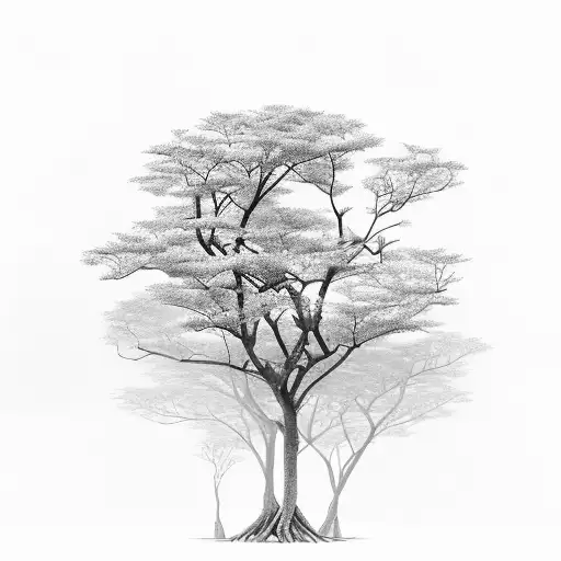 jungle veins, flowers, branches tattoo design idea