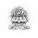 mariachi day of the dead  tattoo design idea