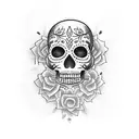 mariachi day of the dead  tattoo design idea