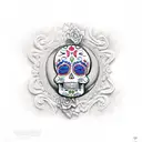 mariachi day of the dead  tattoo design idea