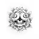 mariachi day of the dead  tattoo design idea