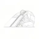 bts suga playing piano keys intertwined tattoo design idea