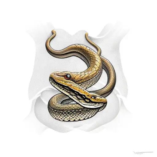 snake around index finger  tattoo design idea