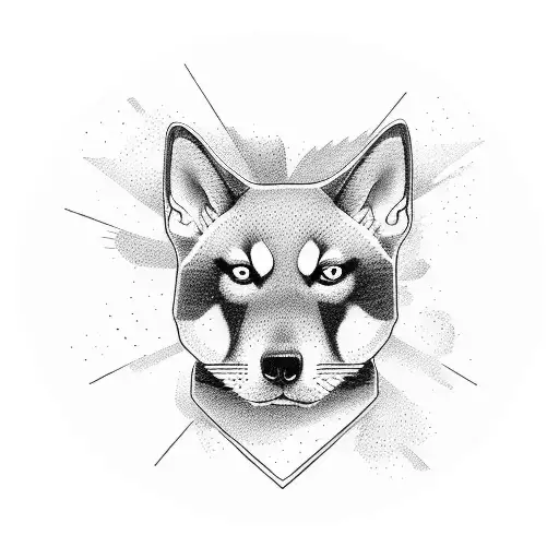 shiba tattoo design idea