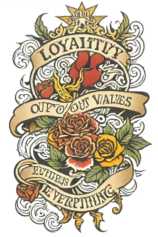 Loyalty Out Values Everything tattoo design idea