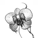 black orchid tattoo design idea