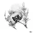 black orchid tattoo design idea