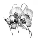 black orchid tattoo design idea
