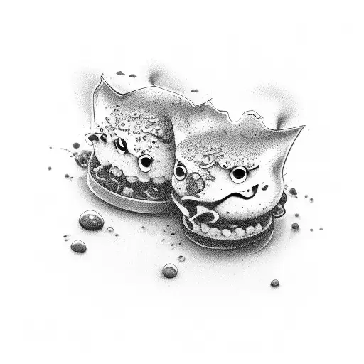 salt and pepper shaker in shaking mode tattoo design idea