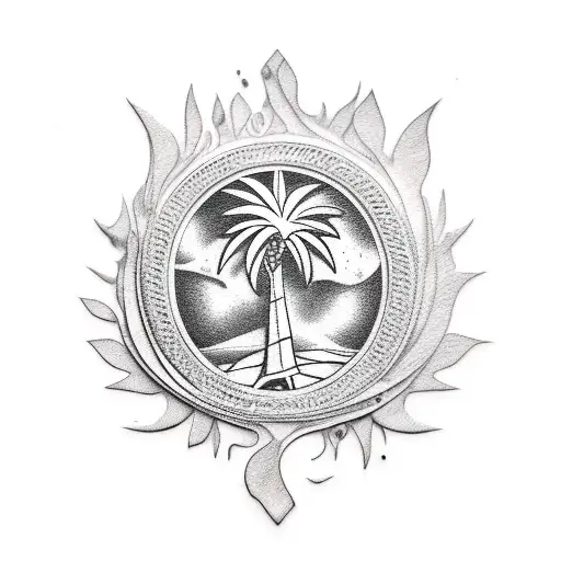 Palm Tree tattoo design idea