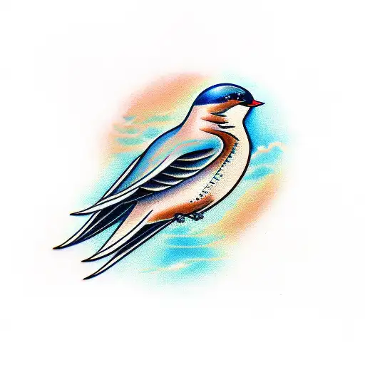 Swallow Bird tattoo design idea
