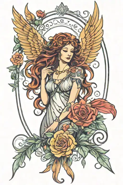 Virgo goddess tattoo design idea