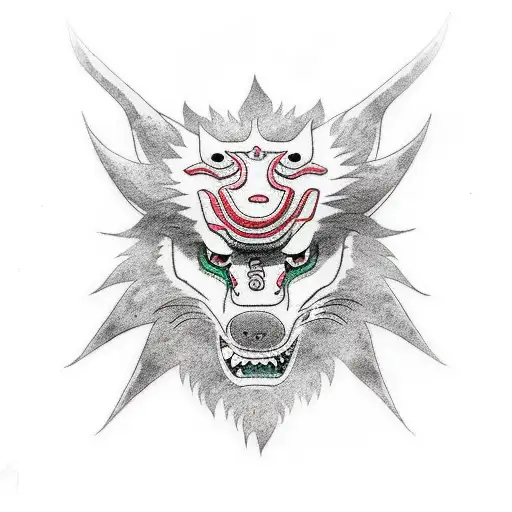 princess mononoke tattoo design idea