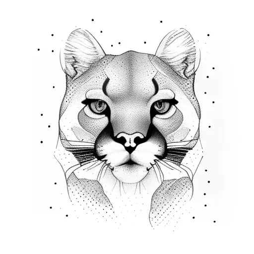 cougar  tattoo design idea