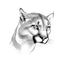 cougar  tattoo design idea