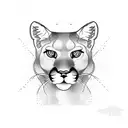 cougar  tattoo design idea