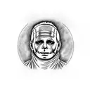 Michael Myers with a knife in hand tattoo design idea