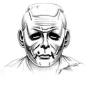 Michael Myers with a knife in hand tattoo design idea