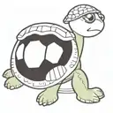 The tattoo features a bohemian-style turtle. It wears a bohemian hat, characterized by its wide and decorative brim. The tattoo design idea