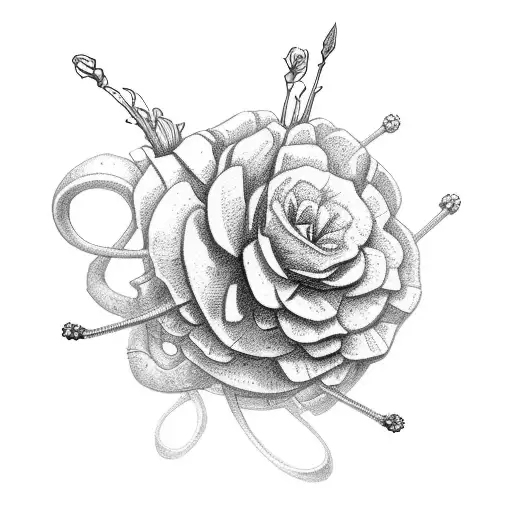 sandcastle, ballet slippers, carnations, gladiolus, bugs, art tattoo design idea