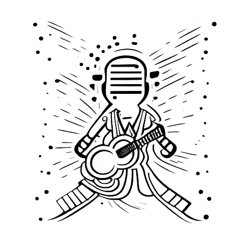 guitarra com de Davi tattoo design idea