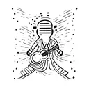 guitarra com de Davi tattoo design idea