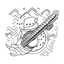 guitarra com de Davi tattoo design idea