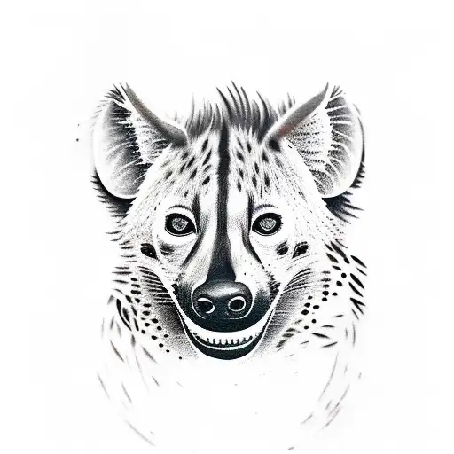hyena tattoo design idea
