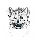 hyena tattoo design idea