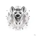 hyena tattoo design idea
