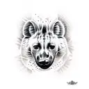 hyena tattoo design idea