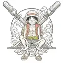 Luffy one piece tattoo design idea