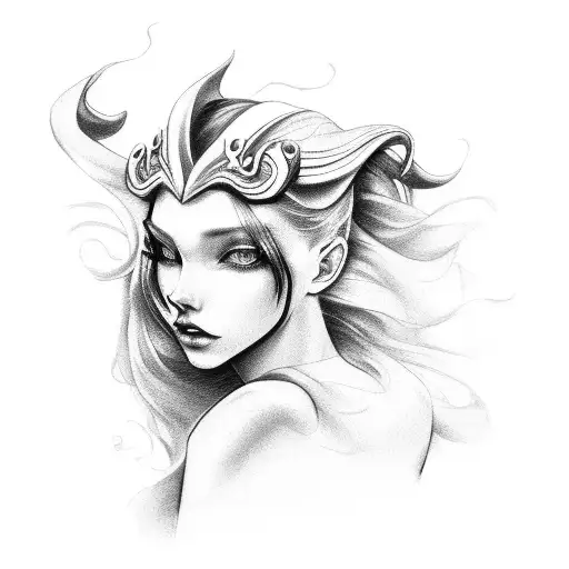 siren tattoo design idea