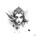 siren tattoo design idea