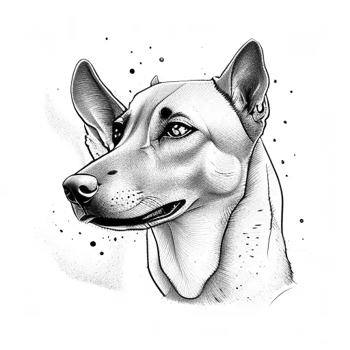 malinois tattoo design idea