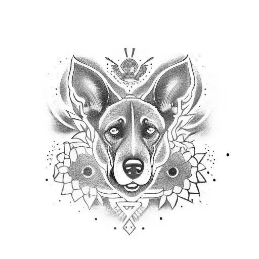 malinois tattoo design idea