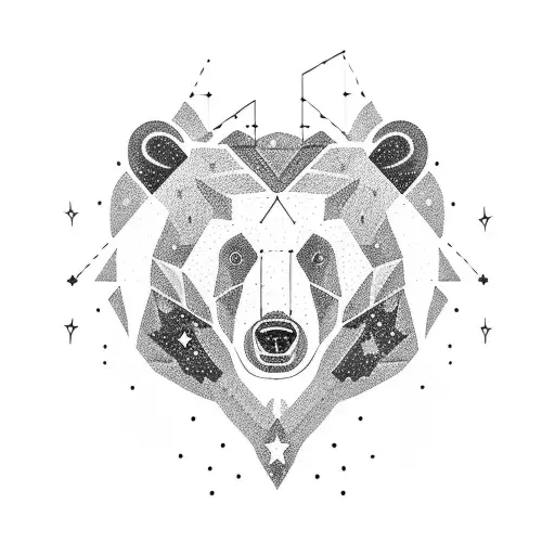 Furious Bear Head Bear Silhouette Tattoo Stock Vector (Royalty Free)  1586281027 | Shutterstock